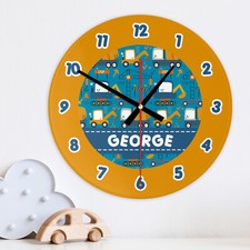 Personalised Wall Clock DIGGER