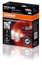 OSRAM Night Breaker LED W5W (Twin) Sidelight Bulbs