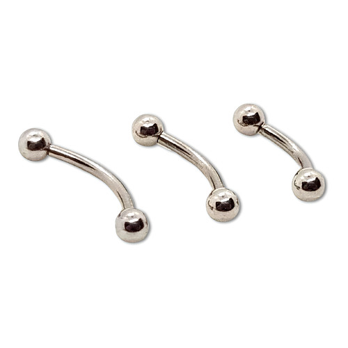 Curved bar piercing titanium - bar,