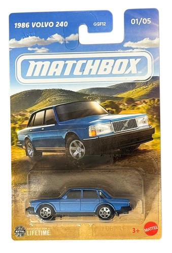 Matchbox 1986 volvo 240 blue - volvo,