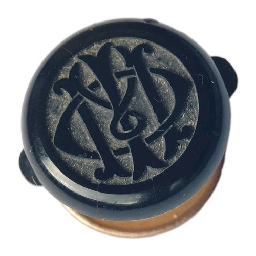 Whitby jet antique - antique, button