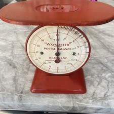 Vintage Waymaster Postal Balance Scales 15LBS x 1 OZ With Writing On Face !