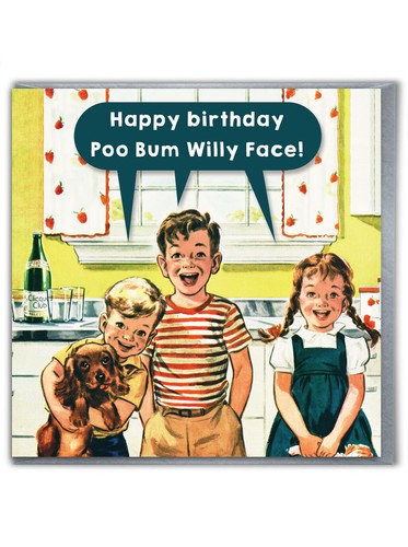 Funny birthday greetings card - funny,