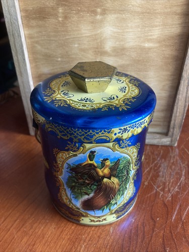 Vintage tin canister knob lid - tin,