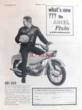 ARIEL 50cc 'PIXIE' Moped Original 1963 Motor Cycle Advert : 669/25