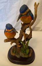 Leonardo Collection Two Kingfishers On a Branch Figure. 19cm