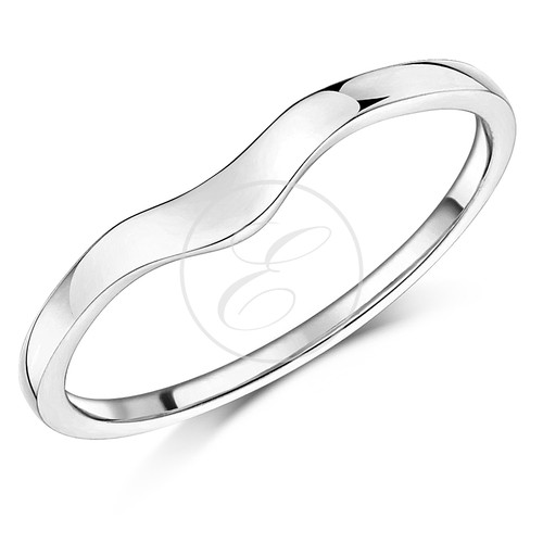 9ct white gold ring - white,