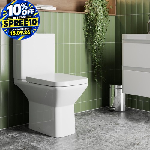 Rimless close coupled toilet - coupled,