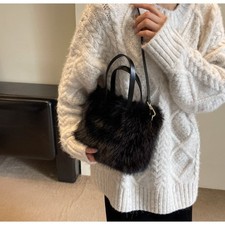 Faux Fur Ladies Crossbody Bag