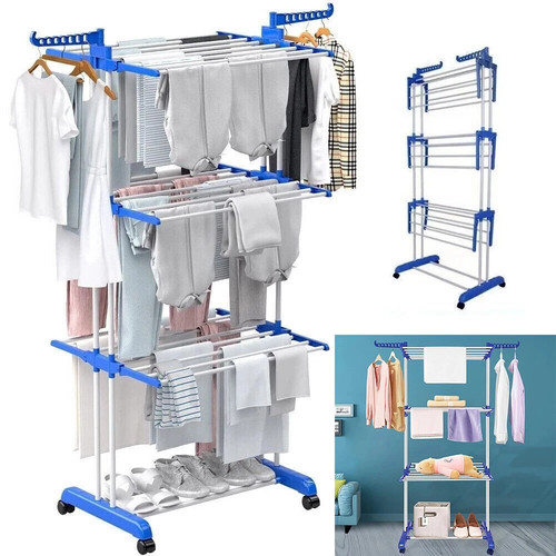 Clothes airer drying - clothes,