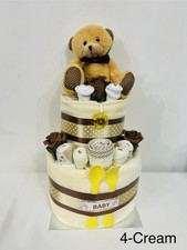 2 TIER NAPPY CAKE WITH CUDDLES