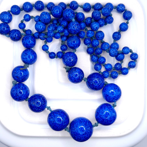 Vintage blue bohemian glass - bohemian,