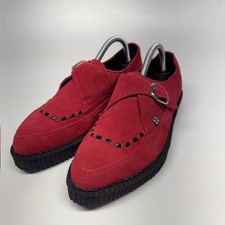 TUK Red Suede Monk Strap