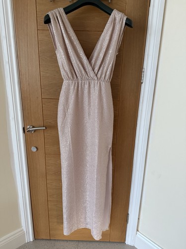 Boohoo nude metallic maxi - boohoo,