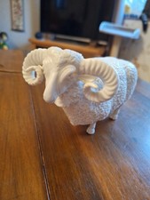 German Porcelain MZ White Ram