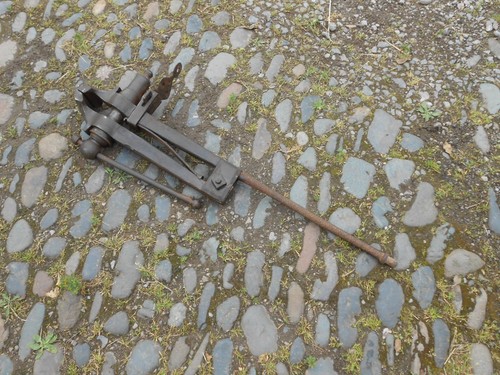 Antique iron blacksmiths leg - iron,