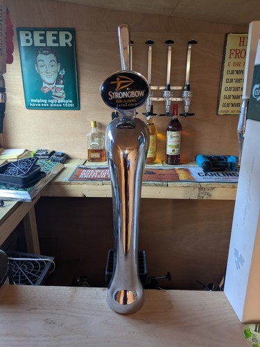 Strongbow cider beer pump full - beer,