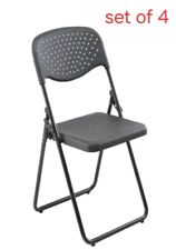 Black Folding Chairs (pack of 4) Jemini 
