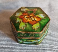 Vintage Green Cloisonne Floral