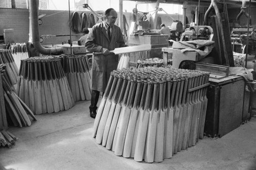 Cricket bat production - , at