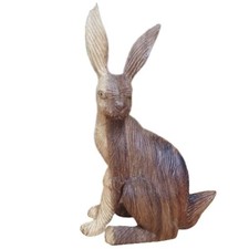 Hand Carved Hare, Suar Wood