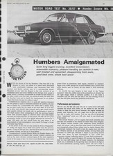 1967 Humber Sceptre (Hillman Hunter-type car): "Motor" road test + colour advert
