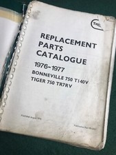 Triumph Parts Catalogue Book