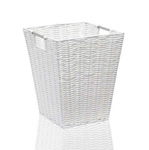 Waste paper bin - paper, white