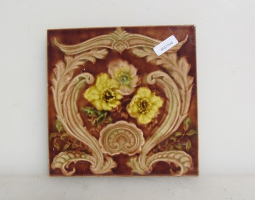 Victorian ceramic tile floral - tile,
