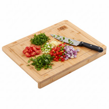 Bamboo Chopping Board 43x33cm Counter Edge Durable Cutting Board for Kitchen Use