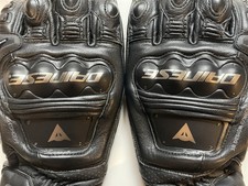 5% off DAINESE 4-STROKE 2 Black Leather Short Cuff Motorcycle Sport Gloves