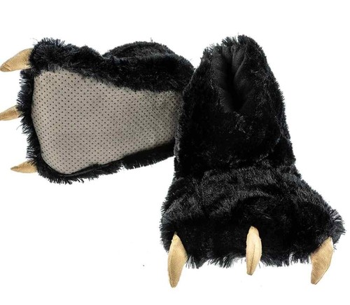 Black monster claw slippers - black,