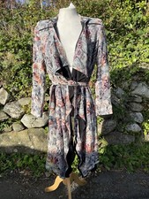VINTAGE TOP SHOP 90's / 2000's WRAP DRESS JACKET KIMONO FLOATY WATERFALL Size 10