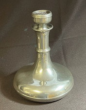 Vintage pewter ships decanter - pewter,