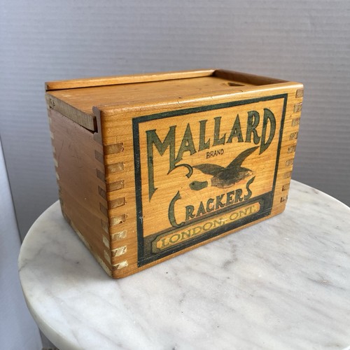 Vintage wooden crate mallard - vintage,