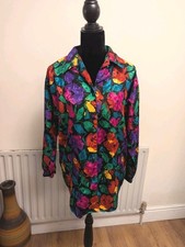 Loud Floral Vintage Shirt 12 Satin Bright Christmas Party Retro Impressions USA