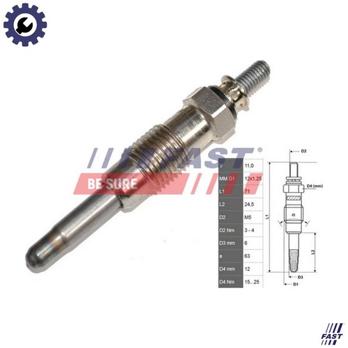 Glow plug ft82710 - 4x,
