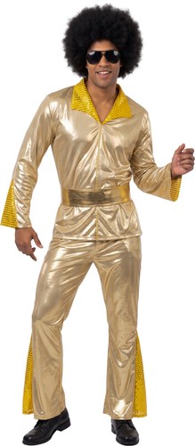 Mens 70s disco gold - mens,
