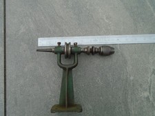 Vintage small bench mounted polishing spindle shaft with 1/4" chuck like lathe