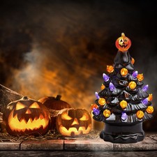Lighted Ceramic Halloween Tree