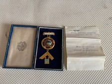 Masonic 9ct gold Past Master jewel Lodge West Norwood no. 3598