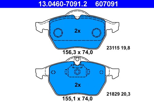 Front brake pad set disc - disc,