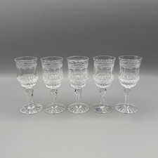 5 Galway Crystal Killarney Cut Sherry Glasses 4.25” Tall