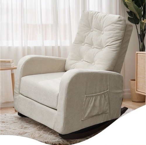 Grey rocking chair - chair, upholstered