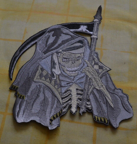 Biker back patch iron - iron/sew, on