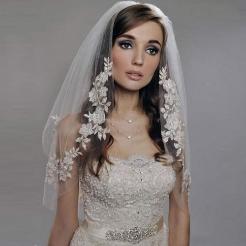 Tiers wedding veil - tiers, edge