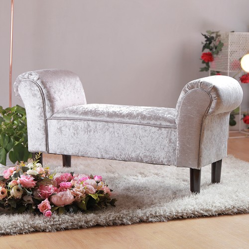 Modern velvet bed - modern, bench
