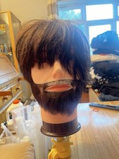 Hairdressing Practice Training Head Brown Mannequin Male Model Hair Beard
