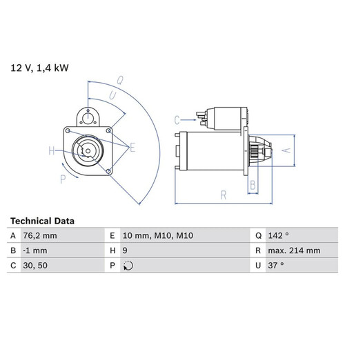 Bosch starter motor - bosch,