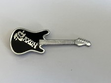 SAXON GUITAR  ENAMEL PIN BADGE